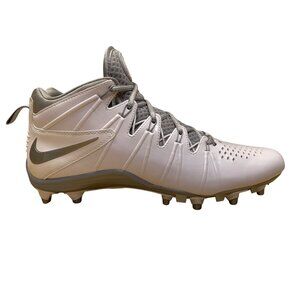 Nike Men’s White/Gray Huarache Lacrosse Performance Football Cleats Size 10.5